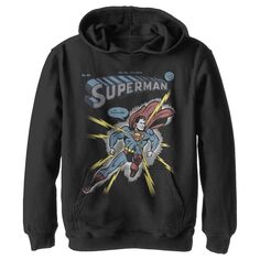 Флисовый пуловер с капюшоном и капюшоном с изображением Супермена DC Comics для мальчиков 8–20 лет Licensed Character