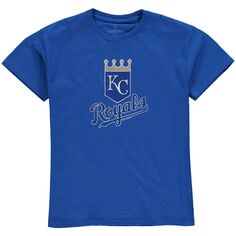 Футболка с логотипом Kansas City Royals Youth - королевский синий Unbranded