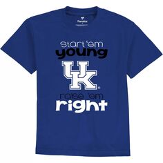 Футболка с логотипом Royal Kentucky Wildcats Start Em Young для малышей Fanatics Fanatics