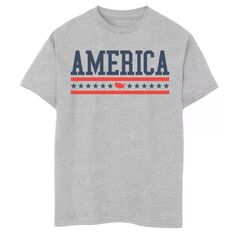 Яркая футболка со звездами и полосками «Америка» для мальчиков 8–20 лет Licensed Character