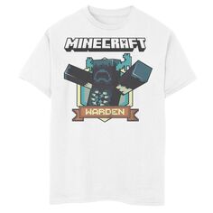 Футболка с рисунком Minecraft Warden Badge для мальчиков 8–20 лет Minecraft