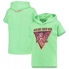 Молодежная зеленая футболка с капюшоном Notre Dame Fighting Irish Game On Neon Daze Outerstuff