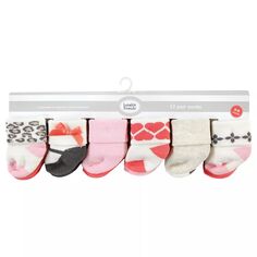Махровые носки Luvable Friends для новорожденных девочек и малышей, леопардовый цвет Luvable Friends