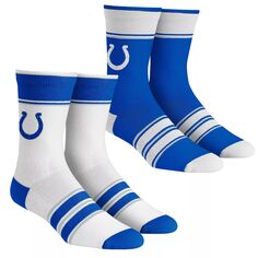 Комплект из 2 носков в несколько полосок Youth Rock Em Indianapolis Colts Team Crew Unbranded