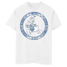Клетчатая футболка с изображением круга и логотипом Disney&apos;s Donald Duck для мальчиков 8–20 лет Disney