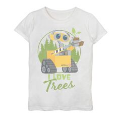 Футболка с рисунком Wall-E I Love Trees для девочек 7–16 лет Disney/Pixar Earth Day Wall-E Disney / Pixar