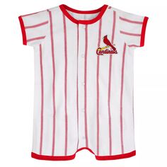 Белый/красный джемпер с короткими рукавами St. Louis Cardinals Power Hitter для новорожденных Outerstuff