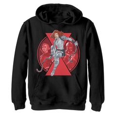 Флисовый пуловер с графическим логотипом команды Marvel Black Widow для мальчиков 8–20 лет Marvel