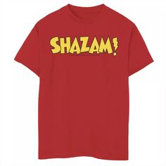 Футболка с логотипом Shazam для мальчиков 8–20 лет из комиксов DC Comics Licensed Character