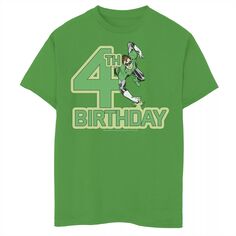 Футболка с рисунком «Зеленый фонарь» и героем комиксов DC для мальчиков 8–20 лет, посвященная 4-му дню рождения Licensed Character