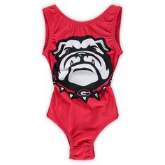 Молодежный купальник Red Georgia Bulldogs Rhinestone Team Unbranded