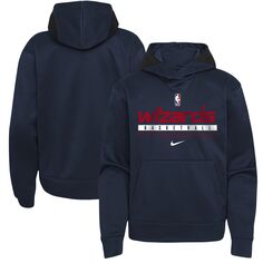 Молодежный пуловер с капюшоном Nike Navy Washington Wizards Spotlight Nike