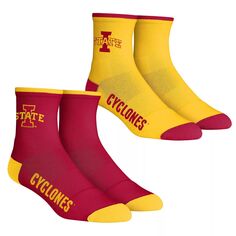 Комплект из 2 носков Youth Rock Em Socks Iowa State Cyclones Core Team, комплект из 2 носков длиной четверть длины Unbranded