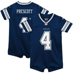 Темно-синий комбинезон из джерси Nike Dak Prescott для младенцев Dallas Cowboys Game Nike