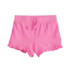 Короткие шорты Jumping Beans с рюшами для маленьких девочек и маленьких девочек Jumping Beans, розовый