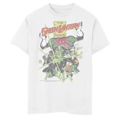 Винтажная футболка с изображением зеленого фонаря для мальчиков 8–20 лет Marvel
