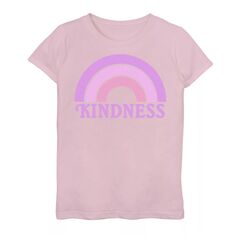 Футболка с рисунком Fifth Sun Kindness для девочек 7–16 лет Unbranded, розовый