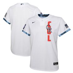 Молодежная футболка Nike White Colorado Rockies для Матча всех звезд MLB 2021 Nike