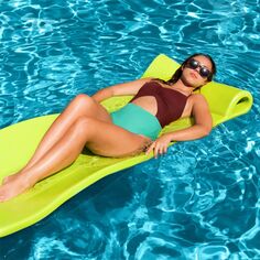 TRC Recreation Splash 1,25-дюймовый поплавковый коврик для бассейна из толстой пены, ярко-зеленый TRC Recreation