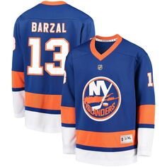 Молодежная футболка Мэтью Барзала Royal New York Islanders, домашняя копия игрока Outerstuff