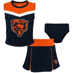 Комплект из двух предметов для девочек-подростков, темно-синий/оранжевый, с шароварами Chicago Bears Spirit Outerstuff