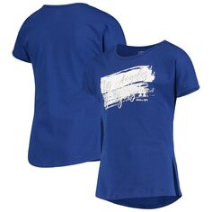 Молодежная футболка Royal Los Angeles Dodgers с мазком «летучая мышь» для девочек Outerstuff
