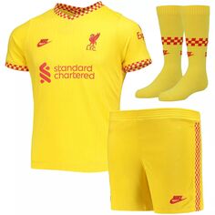 Молодежный комплект Nike Yellow Liverpool 2021/22, третья реплика Nike