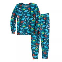 Пижамный комплект Cuddl Duds Dino для маленьких мальчиков Cuddl Duds