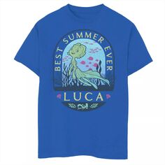 Лучшая летняя футболка с рисунком Disney/Pixar Luca для мальчиков 8–20 лет Disney / Pixar