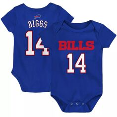 Боди Stefon Diggs Royal Buffalo Bills для новорожденных и младенцев, имя и номер игрока Outerstuff