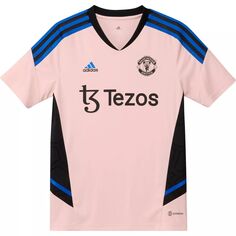 Молодежная тренировочная майка adidas Pink Manchester United 2023/24 adidas