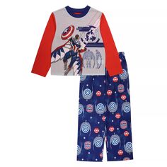 Пижамный комплект из двух предметов «Мстители» «Новый Капитан Америка» для мальчиков 4–10 лет Marvel