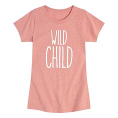 Детская футболка с рисунком Wild для девочек 7–16 лет Licensed Character, розовый