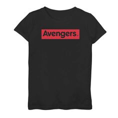 Ярко-красная футболка с простым логотипом для девочек 7–16 лет Marvel Avengers Licensed Character