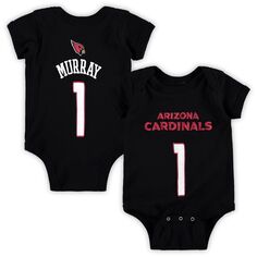 Боди для младенцев Kyler Murray Black Arizona Cardinals Mainliner с именем и номером Outerstuff