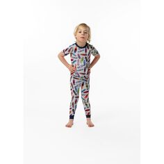 Супермягкий, плотно прилегающий пижамный комплект Sleep On It для мальчиков Skater, комплект для сна из двух предметов Sleep on it