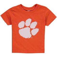 Оранжевая футболка с большим логотипом Clemson Tigers для малышей Unbranded