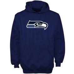 Флисовая толстовка с логотипом Seattle Seahawks Youth Primary - College Navy Outerstuff