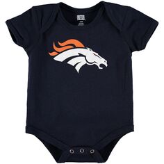 Темно-синее боди с логотипом Newborn Denver Broncos Team Outerstuff