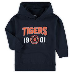 Темно-синий пуловер с капюшоном Toddler Soft as a Grape с надписью Detroit Tigers Unbranded
