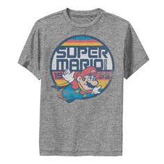 Классическая футболка в стиле ретро с изображением летающих самолетов 1985 года Nintendo Super Mario для мальчиков 8–20 лет Licensed Character