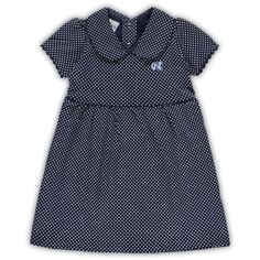 Платье «Питер Пэн» в горошек для девочек темно-синего цвета, штат Северная Каролина, на каблуке «Питер Пэн» Unbranded