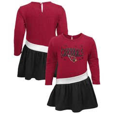 Трикотажное платье Arizona Cardinals Heart to Heart для девочек-младенцев/черное трикотажное платье Outerstuff