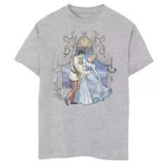 Очаровательная красочная футболка с рисунком Disney&apos;s «Золушка» для мальчиков 8–20 лет «Танцы с принцем» Disney