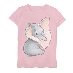 Классическая футболка с милым портретом и рисунком Disney&apos;s Dumbo для девочек 7–16 лет с большими ушками Disney