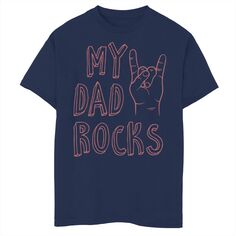 Детская футболка с надписью My Dad ROCKS белого цвета с рисунком ко Дню отца для мальчиков 8–20 лет Licensed Character