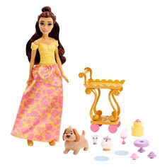 Кукла и игровой набор Disney Princess Belle&apos;s Tea Time Cart от Mattel Mattel