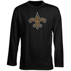 Футболка с длинными рукавами и логотипом команды New Orleans Saints Preschool Team — черная Outerstuff