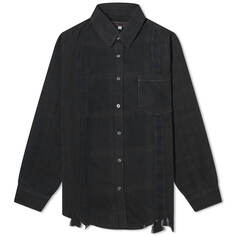 Рубашка Needles 7 Cuts Over Dyed Flannel, черный