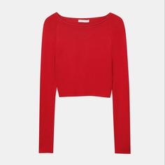 Джемпер Pull&amp;Bear Cropped, красный